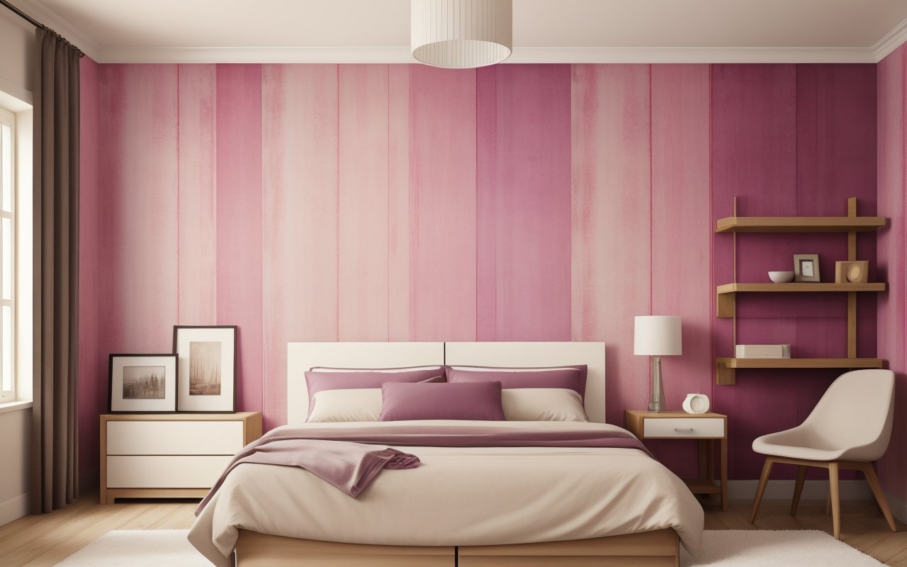 Как создать модный градиент на стенах без покраски с помощью обоев и декоративных панелей